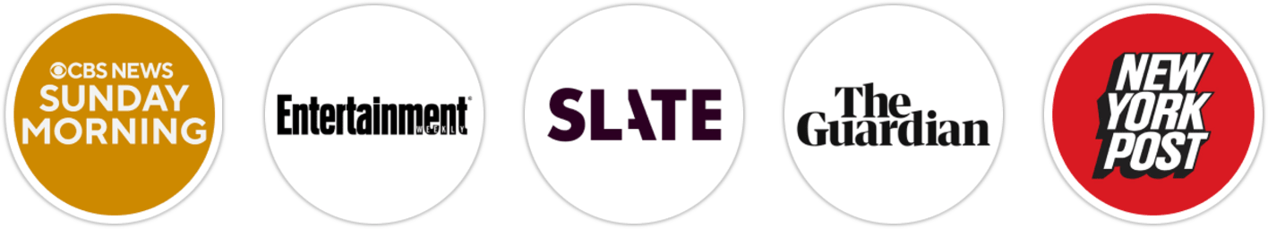 CBS Mornings, Entertainment Weekly, Slate, The Guardian, New York Post, Publishers Weekly, Kirkus Reviews