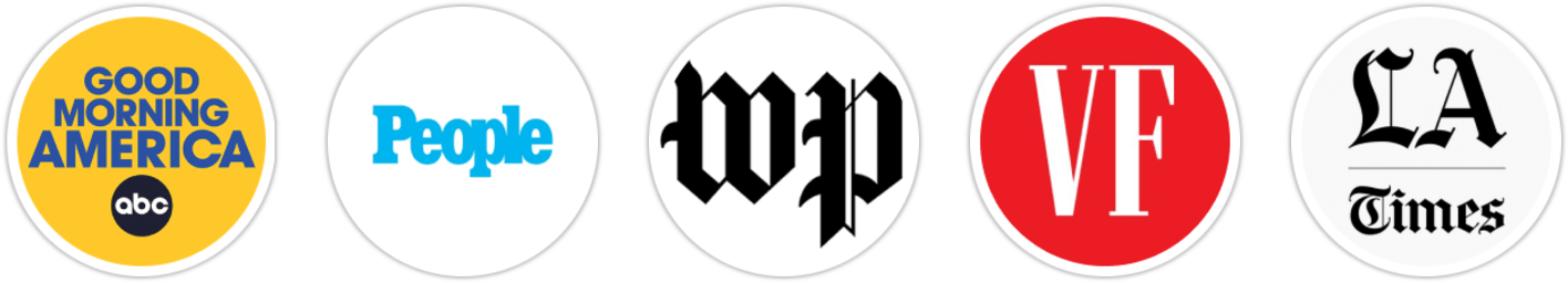 Good Morning America, People, The Washington Post, Vanity Fair, Los Angeles Times, Publishers Weekly, Kirkus Reviews, Library Journal, Booklist