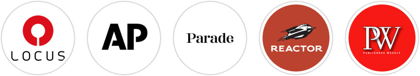 Locus, Associated Press, Parade, Reactor, Publishers Weekly, Literary Hub