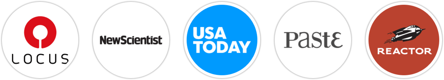 Locus, New Scientist, USA Today, Paste, Reactor, Indie Next List, Publishers Weekly, Kirkus Reviews, Library Journal, Booklist, BookPage, Literary Hub