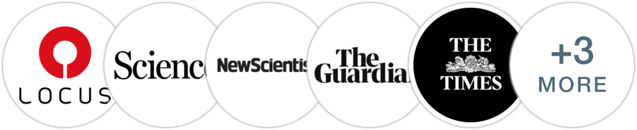 Locus, Science, New Scientist, The Guardian, The Times, Reactor, Publishers Weekly, Booklist