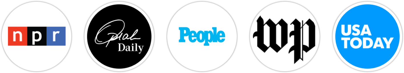 NPR, Oprah Daily, People, The Washington Post, USA Today, Town & Country, Parade, Essence, Kirkus Reviews