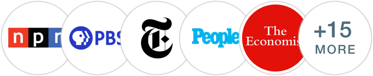 NPR, PBS, The New York Times/The New York Times Book Review, People, The Economist, The Washington Post, The Wall Street Journal, Associated Press, Financial Times, USA Today, Esquire, Vulture, Los Angeles Times, Chicago Tribune, The Guardian, The Times, The Boston Globe, Publishers Weekly, Kirkus Reviews, Literary Hub