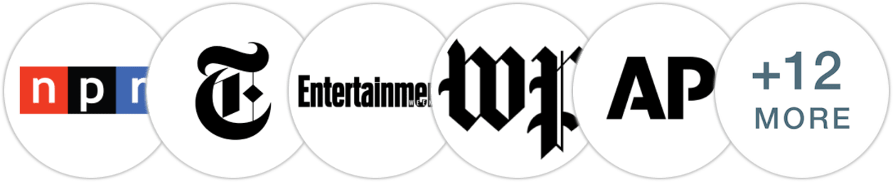NPR, The New York Times/The New York Times Book Review, Entertainment Weekly, The Washington Post, Associated Press, USA Today, Vulture, The Guardian, Rolling Stone, Salon, Paste, Variety, Publishers Weekly, Kirkus Reviews, Library Journal, Booklist, BookPage