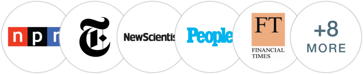NPR, The New York Times/The New York Times Book Review, New Scientist, People, Financial Times, Los Angeles Times, The Times, The Boston Globe, New York Post, Publishers Weekly, Kirkus Reviews, Electric Literature, Literary Hub
