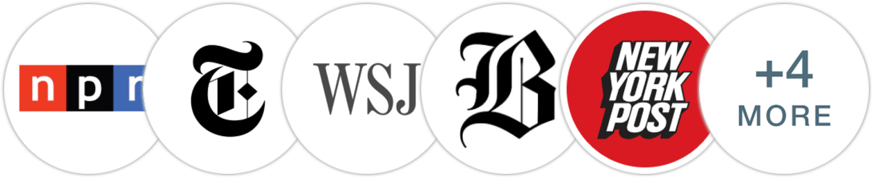 NPR, The New York Times/The New York Times Book Review, The Wall Street Journal, The Boston Globe, New York Post, Publishers Weekly, Kirkus Reviews, Booklist, Literary Hub
