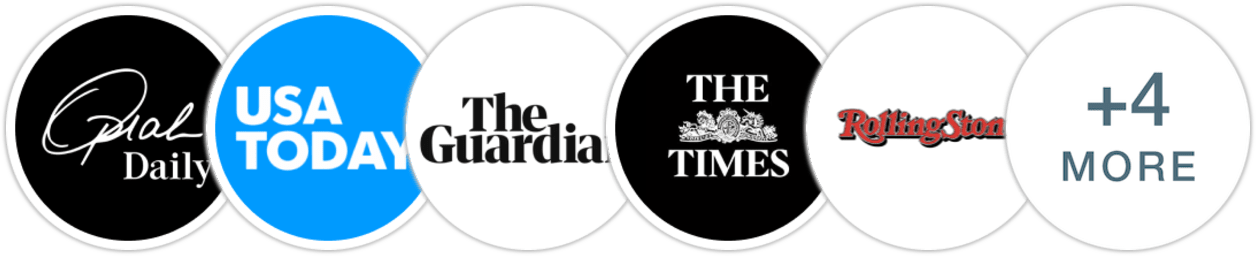 Oprah Daily, USA Today, The Guardian, The Times, Rolling Stone, Publishers Weekly, Kirkus Reviews, Booklist, Literary Hub