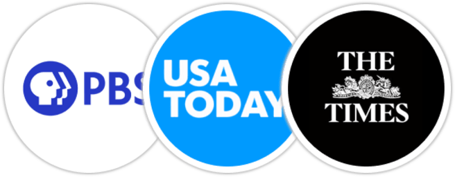 PBS, USA Today, The Times