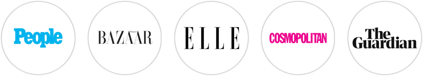 People, Harper's Bazaar, Elle, Cosmopolitan, The Guardian, Literary Hub