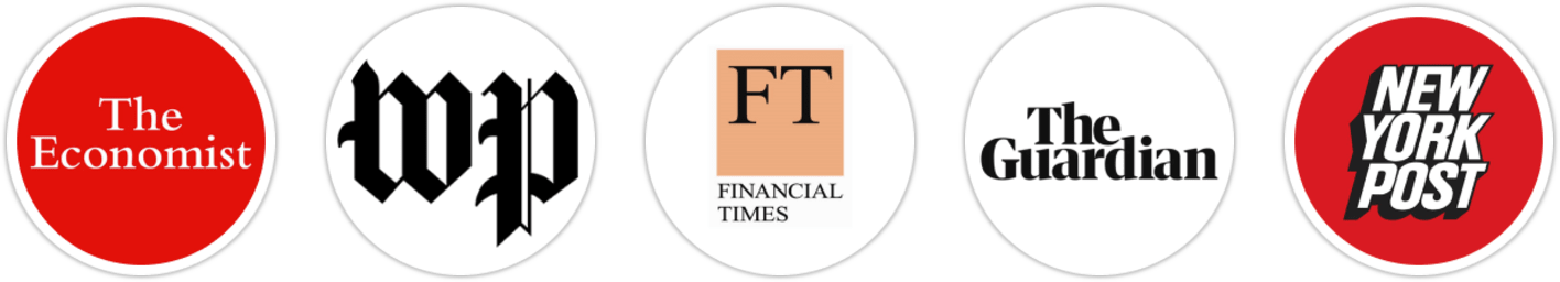 The Economist, The Washington Post, Financial Times, The Guardian, New York Post, Publishers Weekly, Kirkus Reviews, Booklist