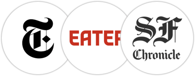 The New York Times/The New York Times Book Review, Eater, San Francisco Chronicle