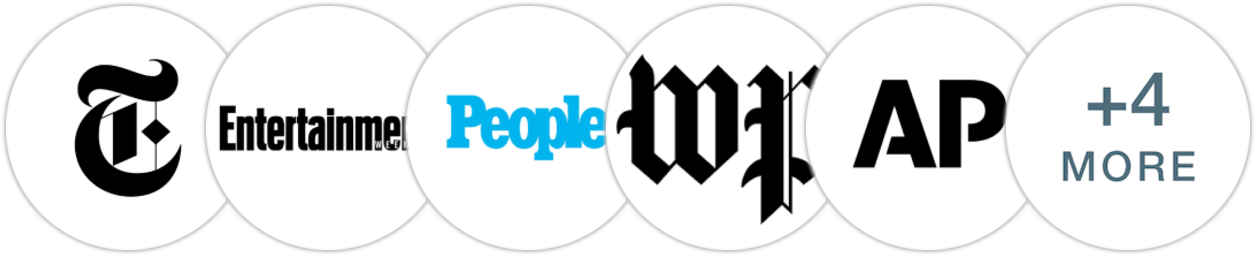 The New York Times/The New York Times Book Review, Entertainment Weekly, People, The Washington Post, Associated Press, USA Today, The Guardian, New York Post, Variety