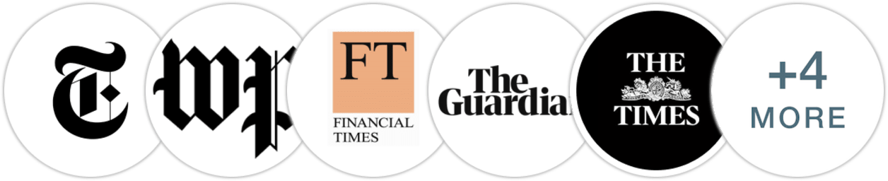 The New York Times/The New York Times Book Review, The Washington Post, Financial Times, The Guardian, The Times, Publishers Weekly, Kirkus Reviews, Booklist, Literary Hub