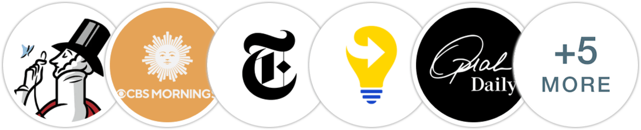 The New Yorker, CBS Mornings, The New York Times/The New York Times Book Review, Next Big Idea Club, Oprah Daily, People, The Washington Post, USA Today, Publishers Weekly, Kirkus Reviews