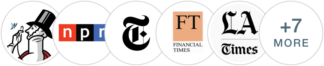 The New Yorker, NPR, The New York Times/The New York Times Book Review, Financial Times, Los Angeles Times, The Guardian, The Times, The Times Literary Supplement, Publishers Weekly, Library Journal, BookPage, Literary Hub