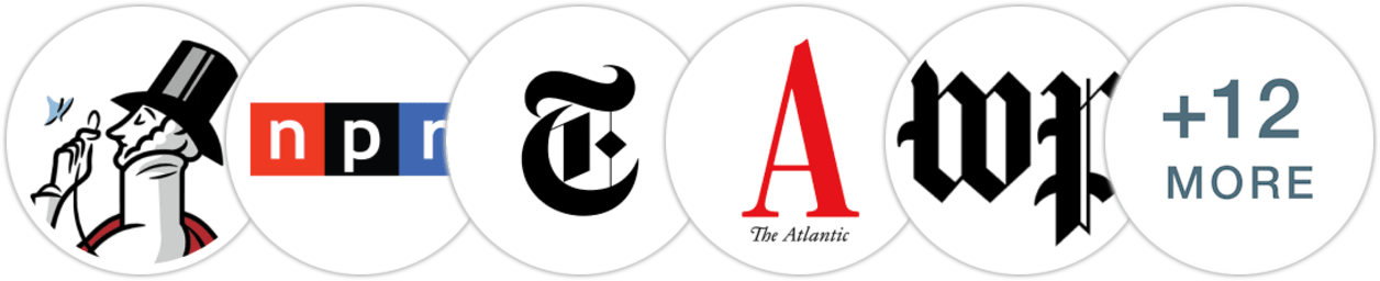 The New Yorker, NPR, The New York Times/The New York Times Book Review, The Atlantic, The Washington Post, Harper's Bazaar, Foreign Policy, Esquire, Bustle, San Francisco Chronicle, Publishers Weekly, Kirkus Reviews, Library Journal, Booklist, The Millions, Electric Literature, Literary Hub
