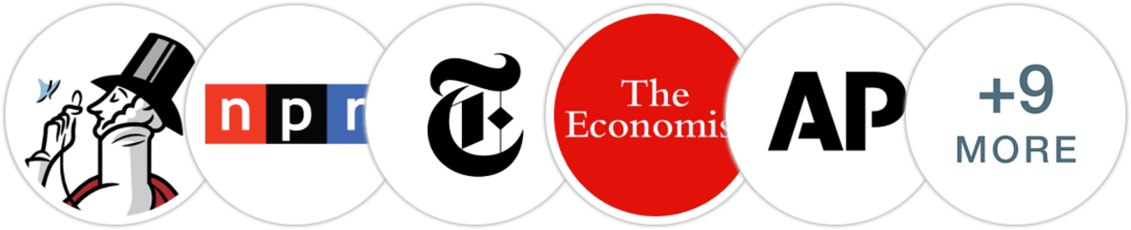 The New Yorker, NPR, The New York Times/The New York Times Book Review, The Economist, Associated Press, Financial Times, Los Angeles Times, San Francisco Chronicle, The Guardian, The Times, Publishers Weekly, Kirkus Reviews, Booklist, Literary Hub