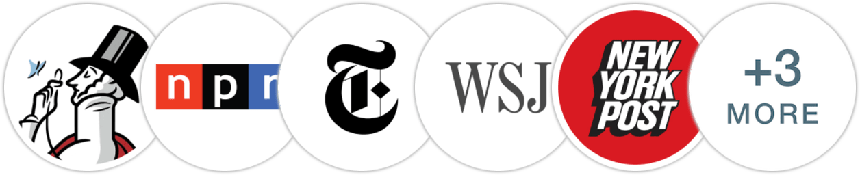 The New Yorker, NPR, The New York Times/The New York Times Book Review, The Wall Street Journal, New York Post, Publishers Weekly, Kirkus Reviews, Literary Hub