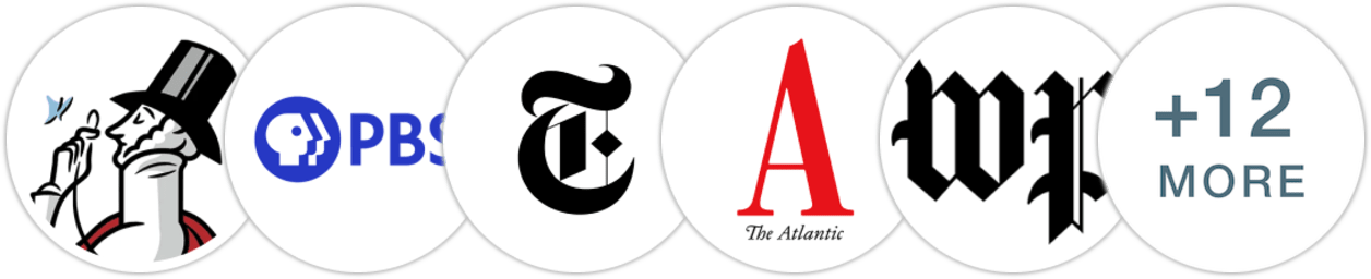 The New Yorker, PBS, The New York Times/The New York Times Book Review, The Atlantic, The Washington Post, The Wall Street Journal, New York Magazine, Financial Times, Slate, Foreign Policy, Forbes, San Francisco Chronicle, The Guardian, Politico, Bloomberg Businessweek, Publishers Weekly, Kirkus Reviews