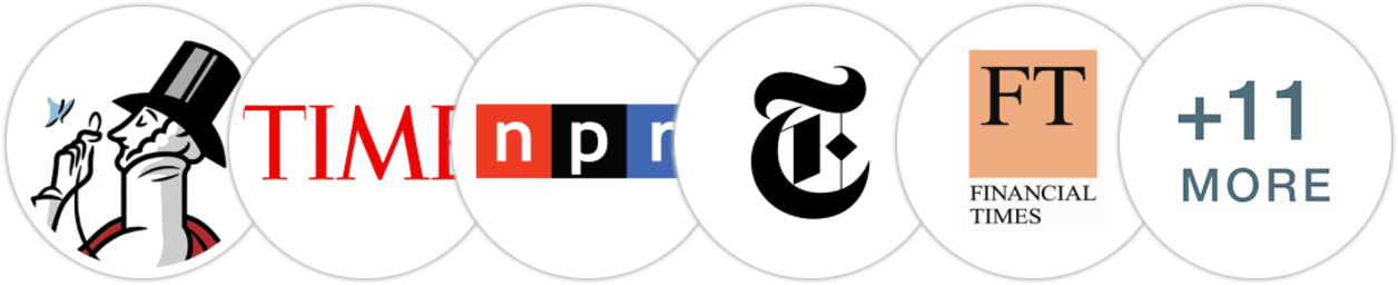 The New Yorker, Time Magazine, NPR, The New York Times/The New York Times Book Review, Financial Times, Vogue, Elle, Vulture, Los Angeles Times, The Guardian, The Times, Publishers Weekly, Kirkus Reviews, Booklist, BookPage, Literary Hub