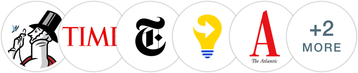 The New Yorker, Time Magazine, The New York Times/The New York Times Book Review, Next Big Idea Club, The Atlantic, Elle, Literary Hub