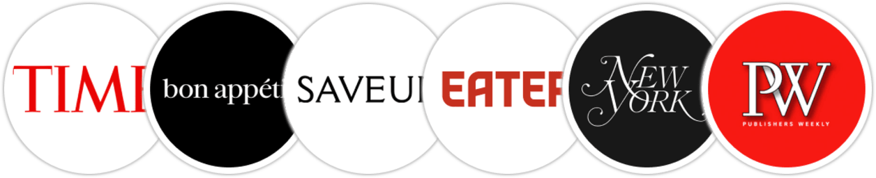 Time Magazine, Bon Appétit, Saveur, Eater, New York Magazine, Publishers Weekly
