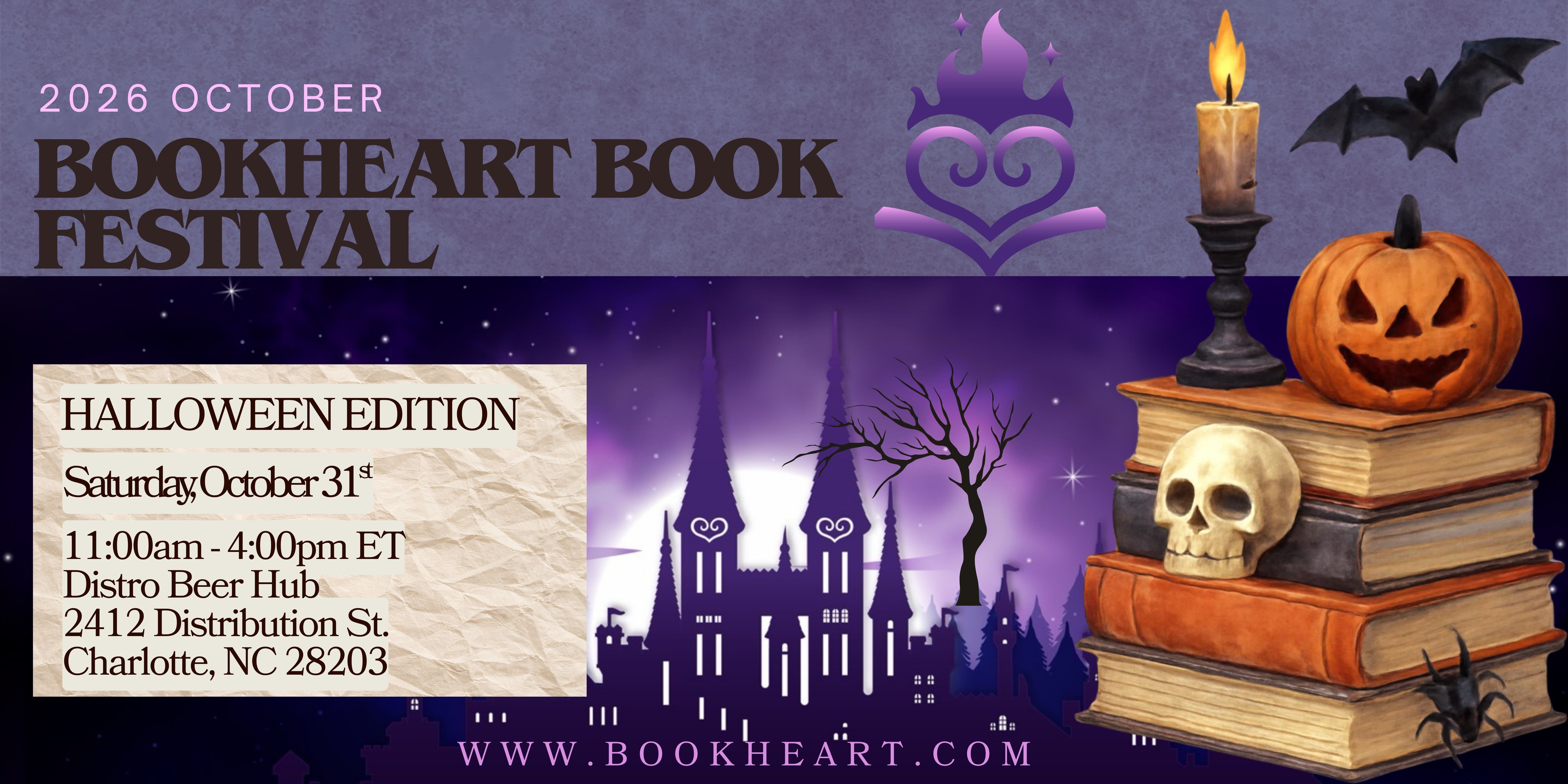 BookHeart Book Festival - Halloween Edition event image from Curated Discoveries.