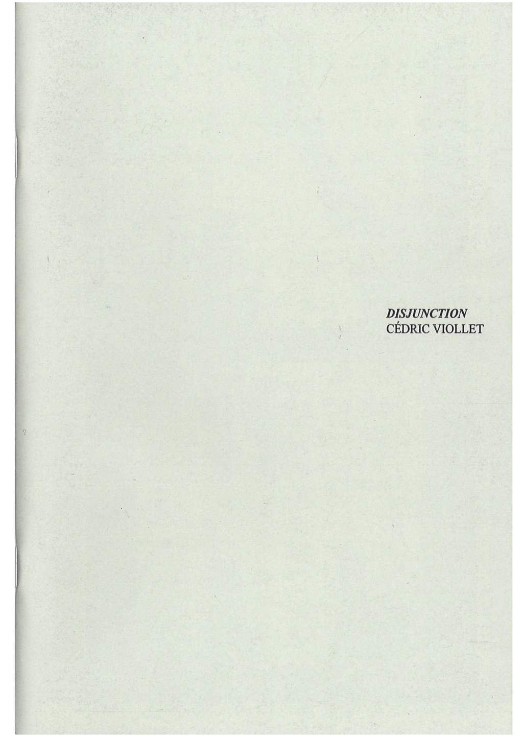 Disjunction - © 1991 Books