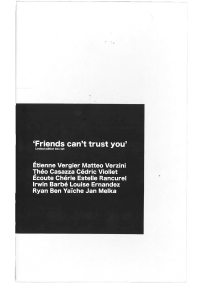 'Friends Can't Trust You' - © 1991 Books