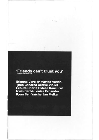 'Friends Can't Trust You' - © 1991 Books
