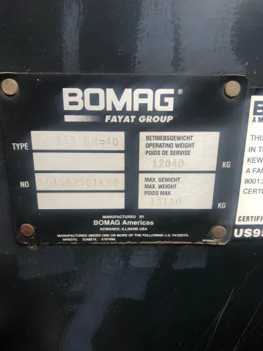 2012 Bomag BW213DH-40 for sale