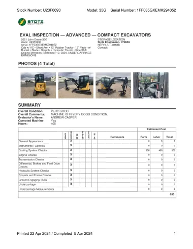 2021 John-Deere 35G for sale