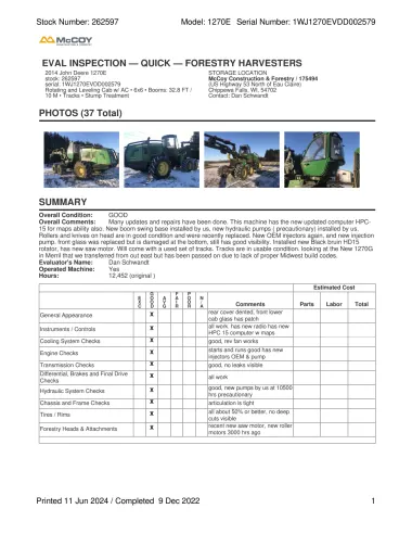 2014 John-Deere 1270E for sale