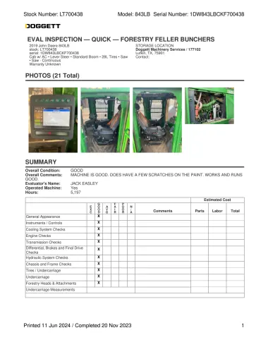 2019 John-Deere 843LB for sale