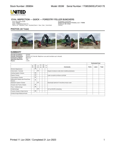 2019 John-Deere 853M for sale