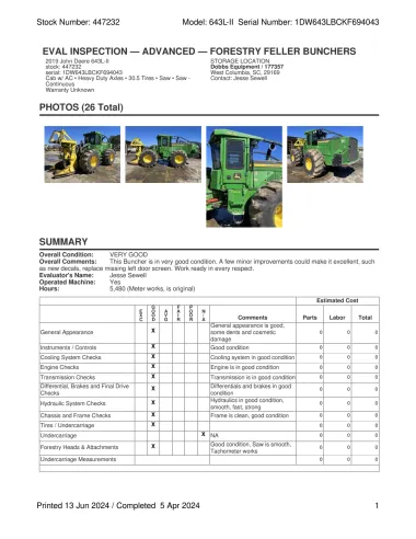 2019 John-Deere 643L-II for sale