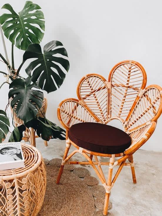 Flora Flower Rattan Chair