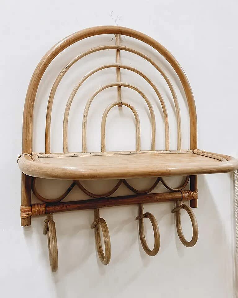 Rainbow Rattan Wall Hang