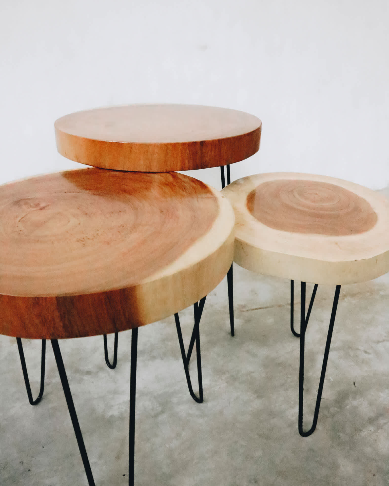 Set Of 3 Teak Table (A)