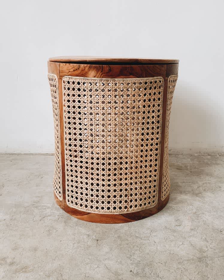 Teak Side Table Storage