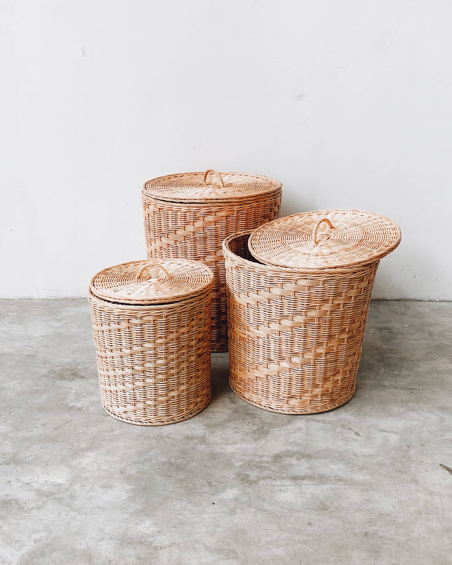 Rattan Storage Basket Set of 3 Booming Plus