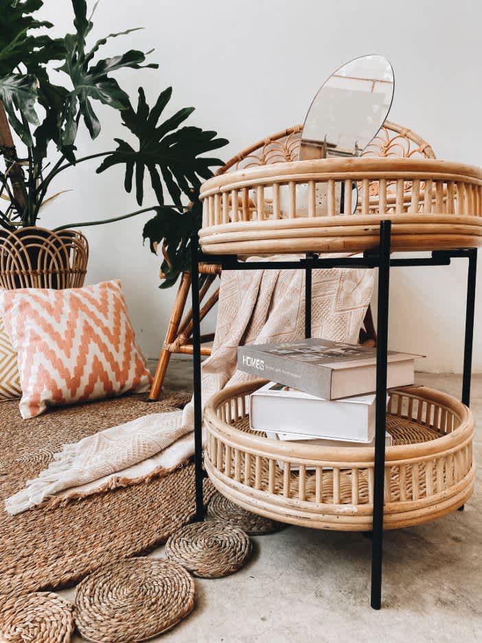 Athena Rattan Side Table