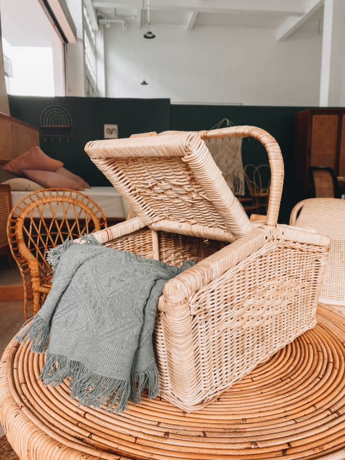 Rattan Picnic Basket