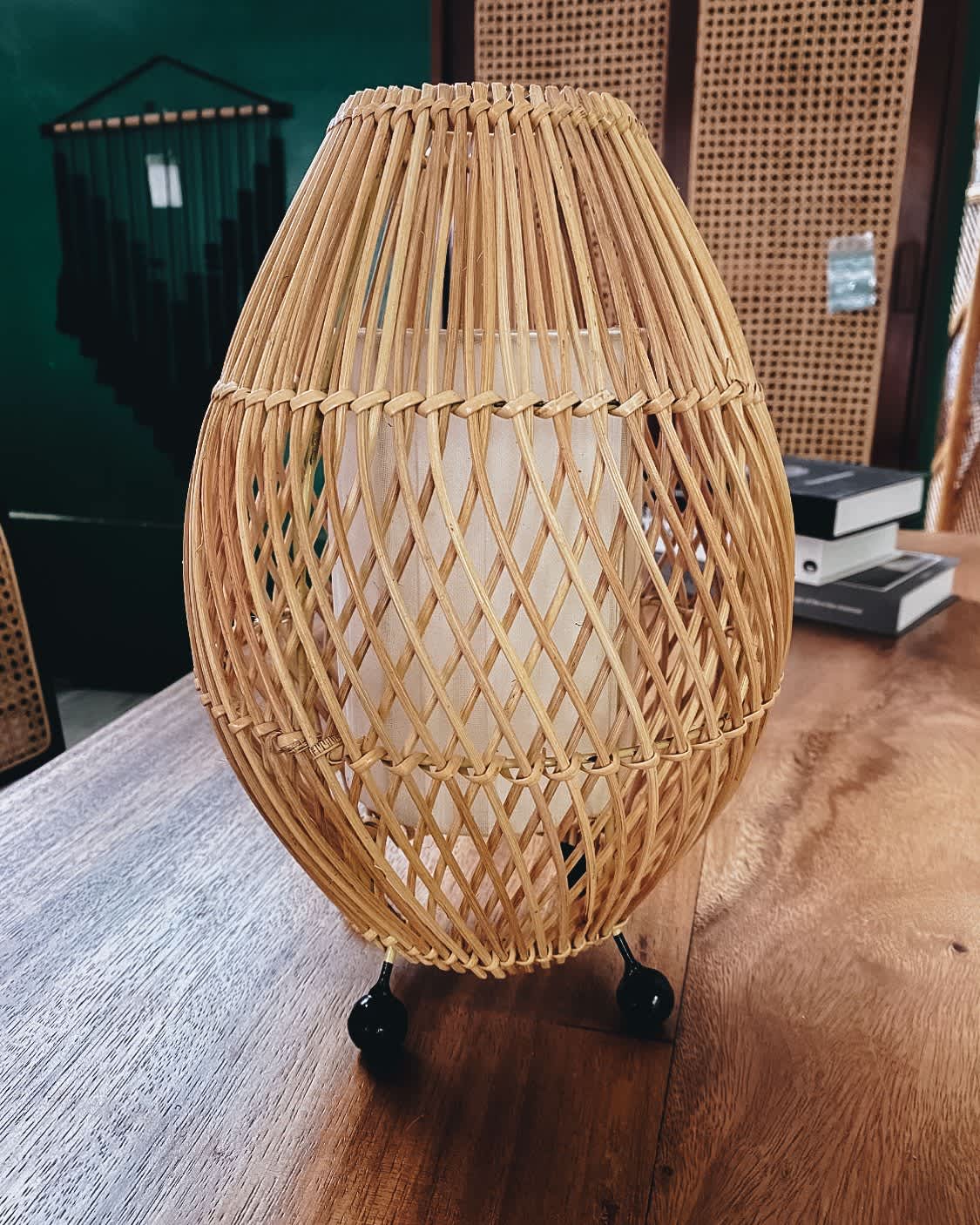 Tania Rattan Side Table Lamp