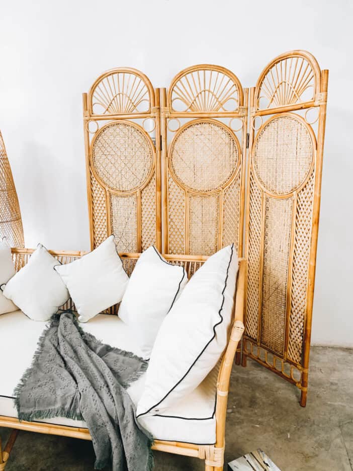 Vintage Design Rattan Partition