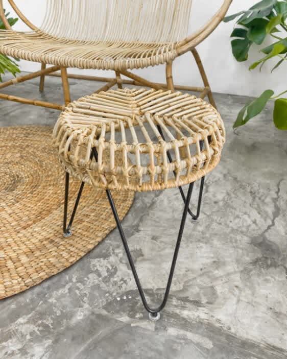 Rattan Side Table / Stool