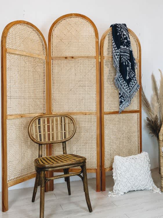 Anindya 3 Panel Rattan Partition