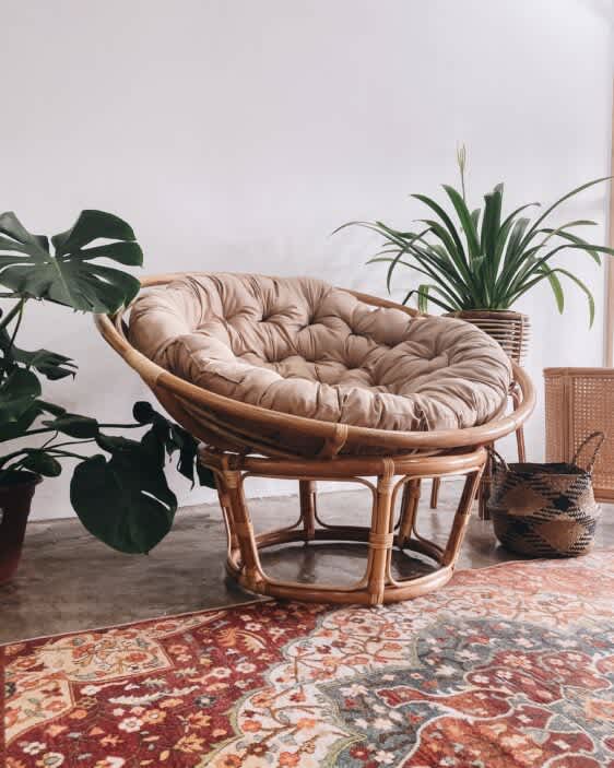Round Rattan Papasan Chair Booming Plus