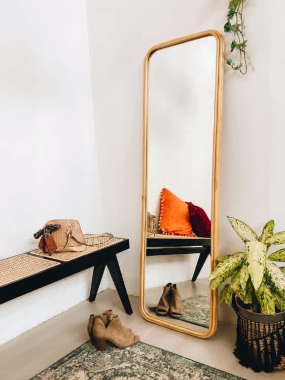 Jude Rectangle Rattan Mirror
