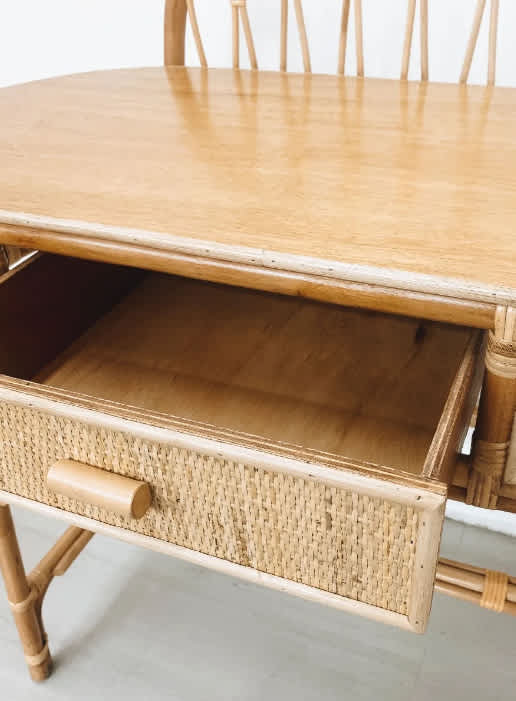 Keysha Rattan Dressing Table & Chair Set Booming Plus